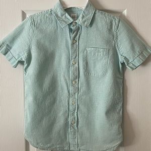 Boys Button. Down linen shirt